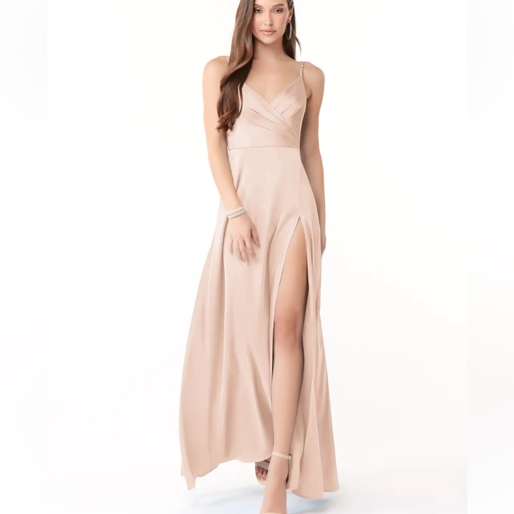 FOREVER 21 Pink Spaghetti Strap Maxi Length Silk Slip Prom Dress NWOT